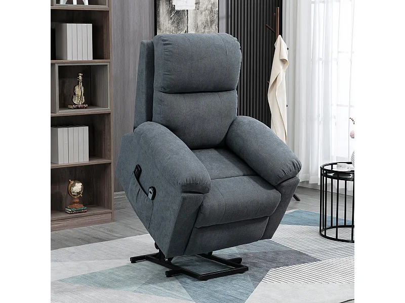 Poltrona massaggiante alzapersona con telecomando e poggiapiedi