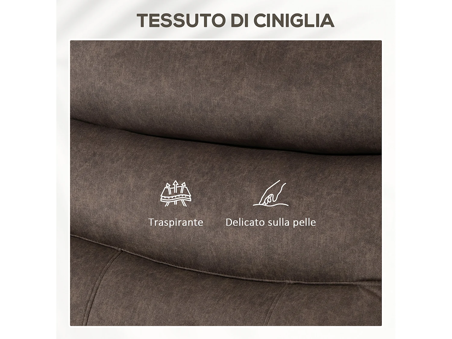 Poltrona alzapersona reclinabile massaggiante marrone scuro