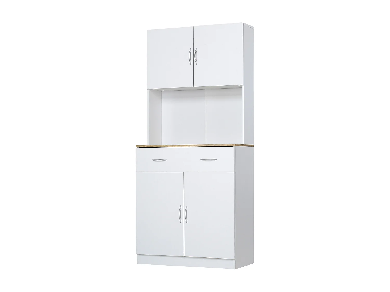 Mobile cucina con armadietti e cassetto in legno alto 180cm