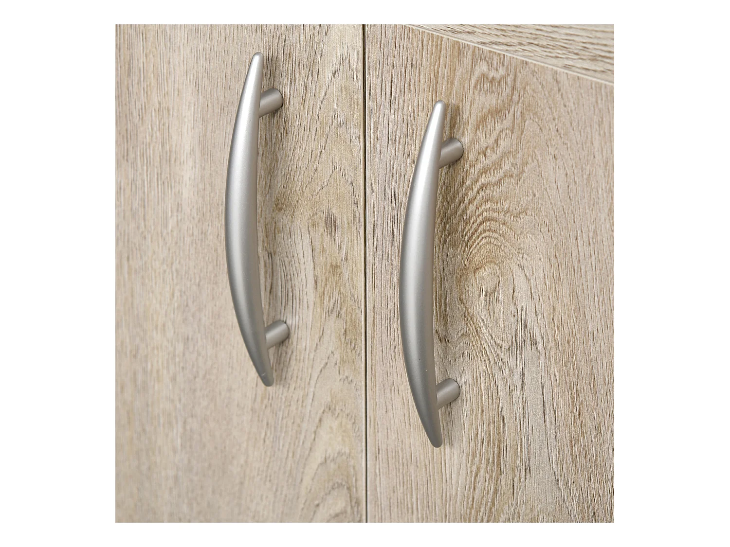 Credenza cucina con cassetti armadietti e vani aperti in legno