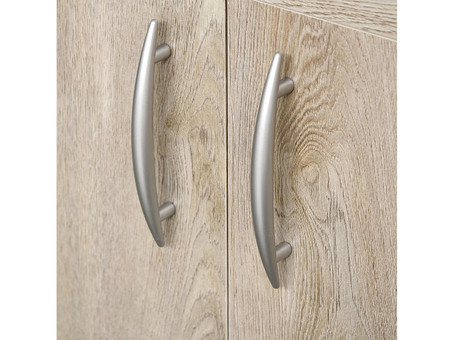 Credenza cucina con cassetti armadietti e vani aperti in legno