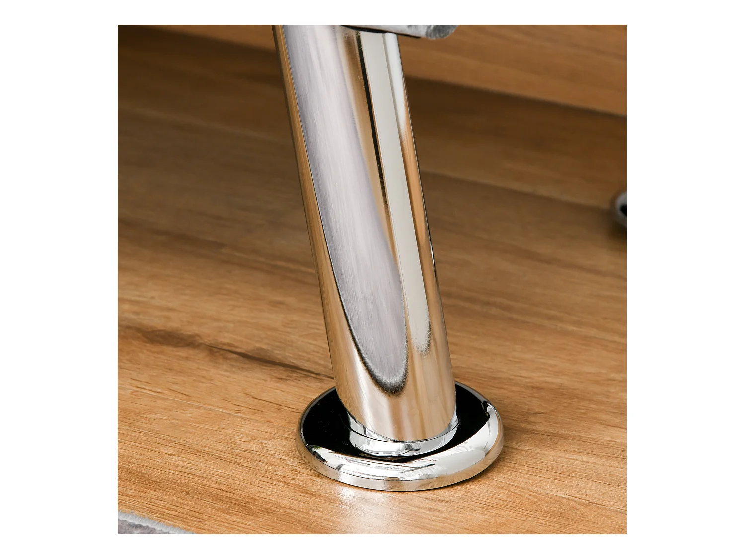 Chaise longue vintage velluto grigio con cuscino