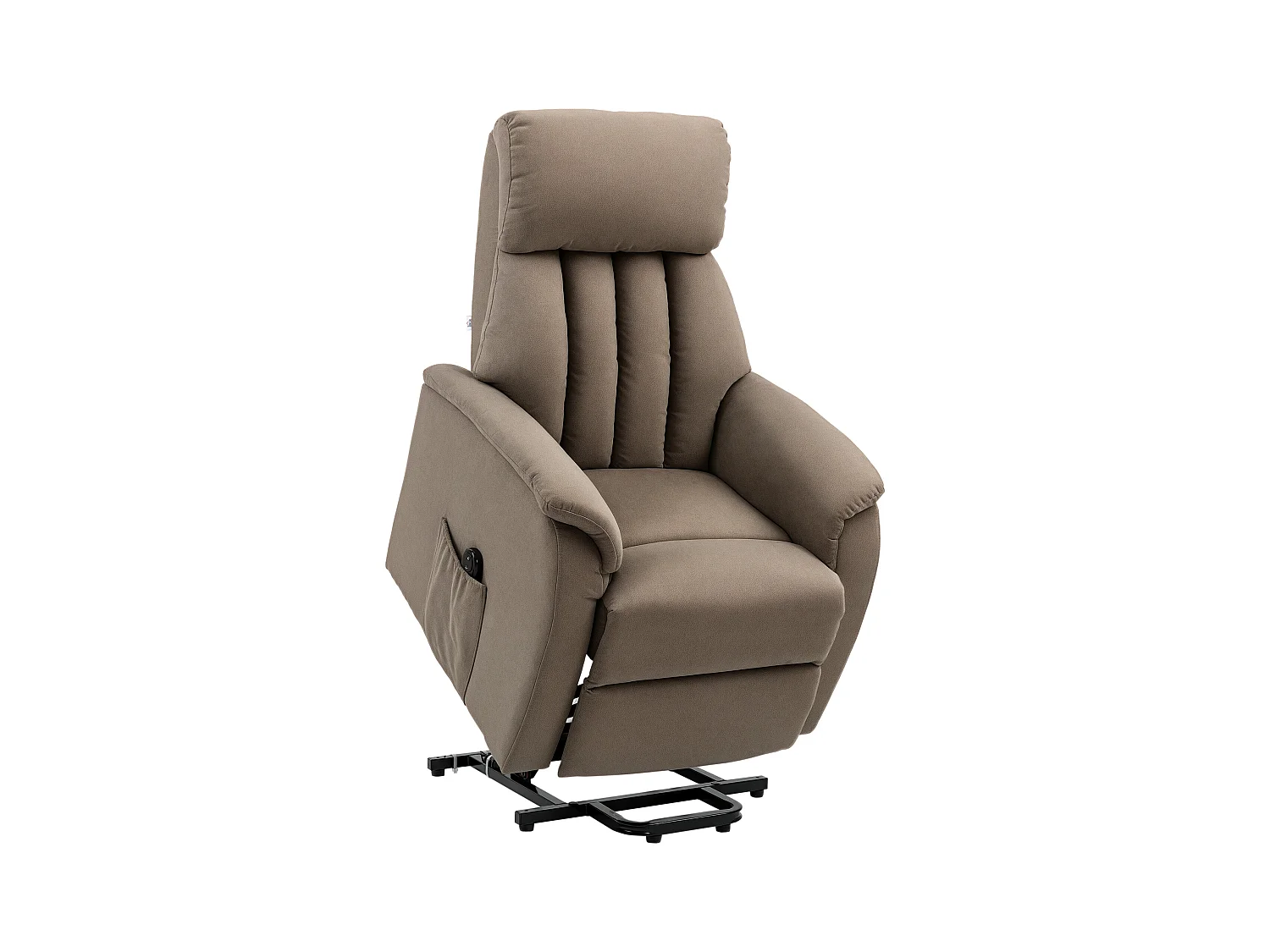 Poltrona alzapersona reclinabile 150° con telecomando marrone