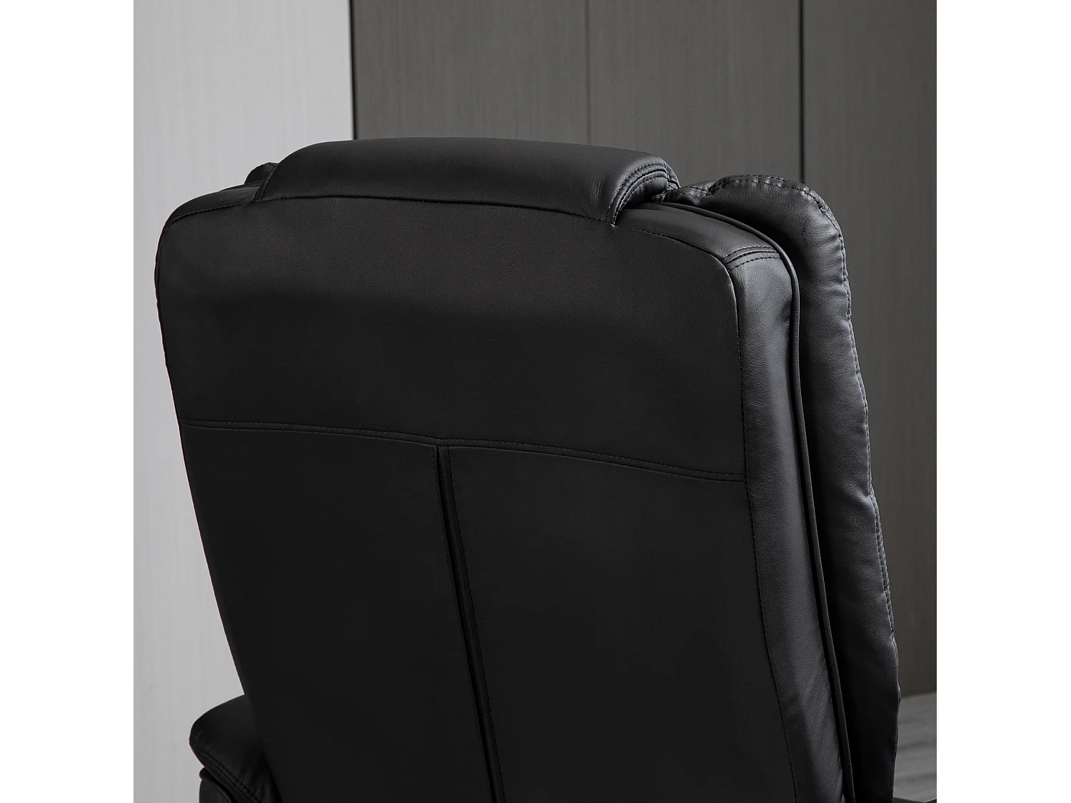 Set poltrona relax e pouf poggiapiedi reclinabile e girevole