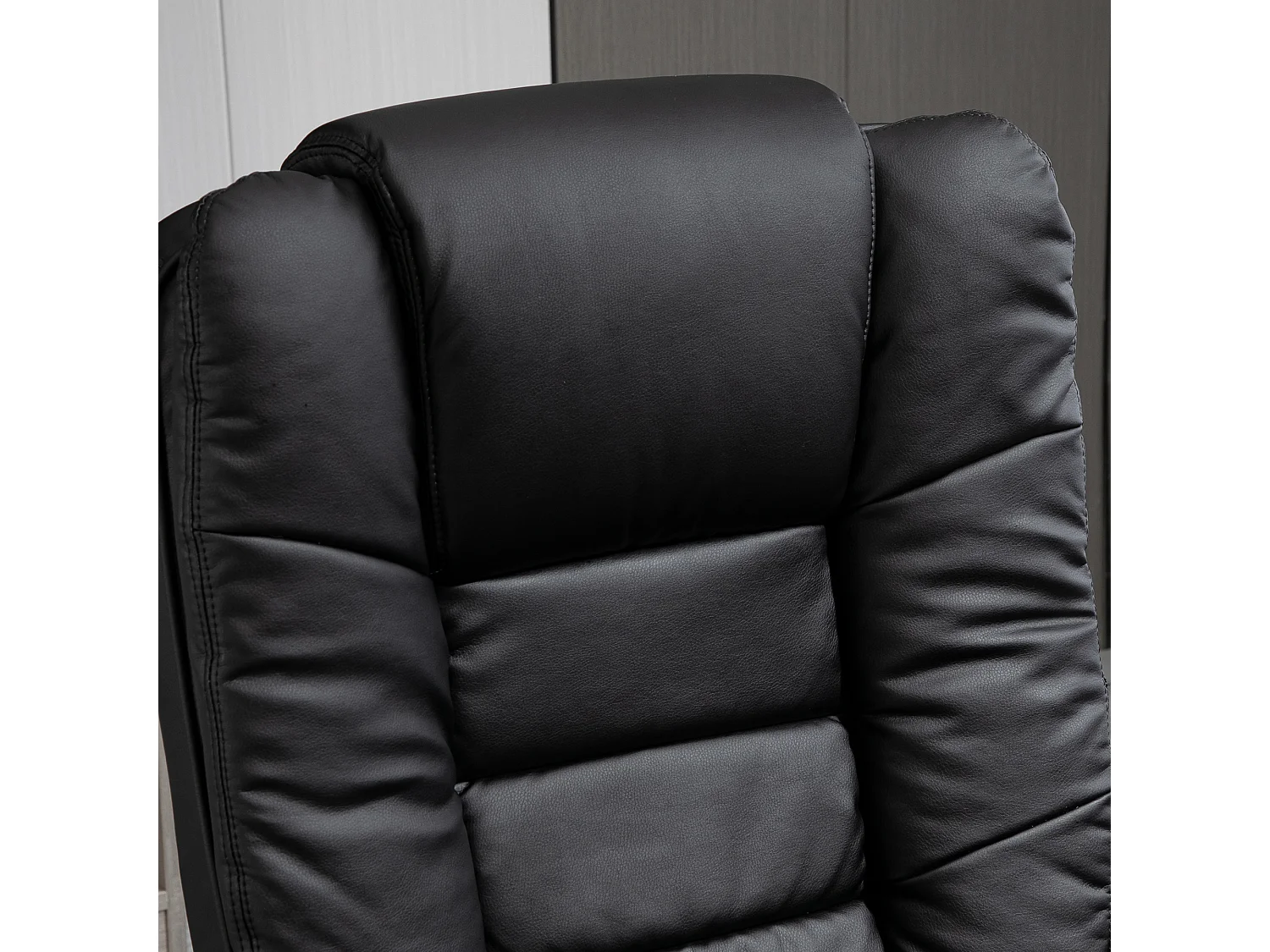 Set poltrona relax e pouf poggiapiedi reclinabile e girevole