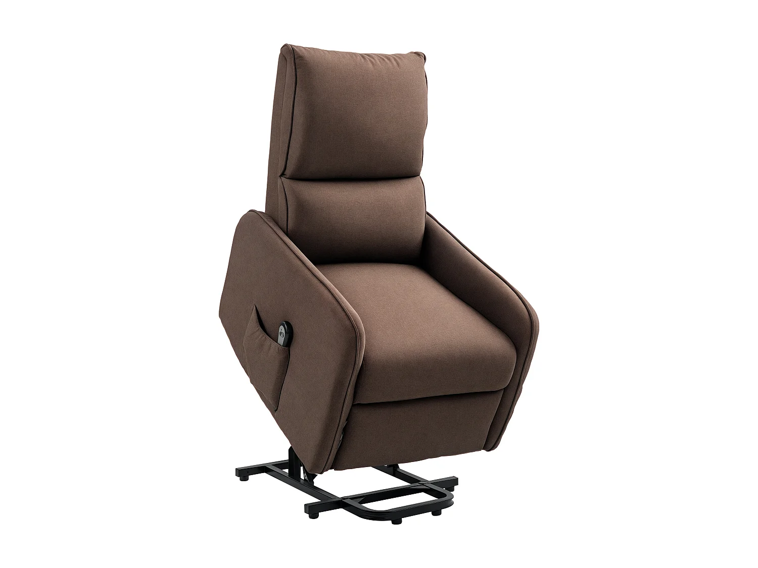 Poltrona alzapersona elettrica e reclinabile con telecomando marrone