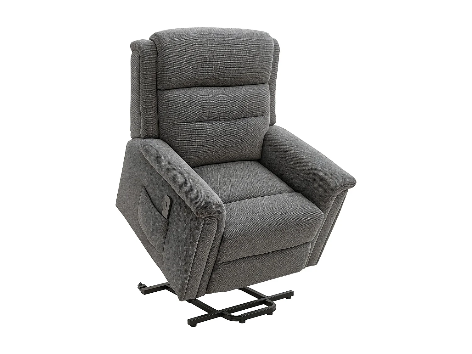 Poltrona relax alzapersona reclinabile con poggiapiedi grigia