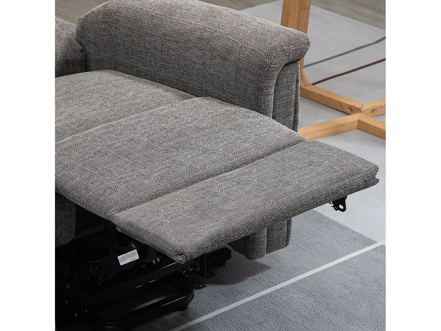 Poltrona relax alzapersona reclinabile con poggiapiedi grigia