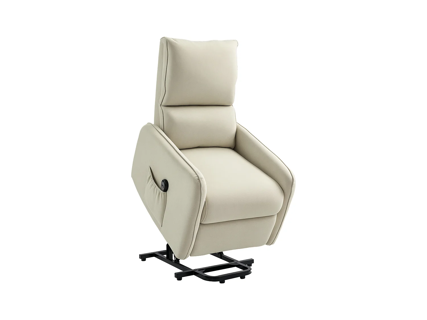 Poltrona alzapersona elettrica e reclinabile con telecomando beige