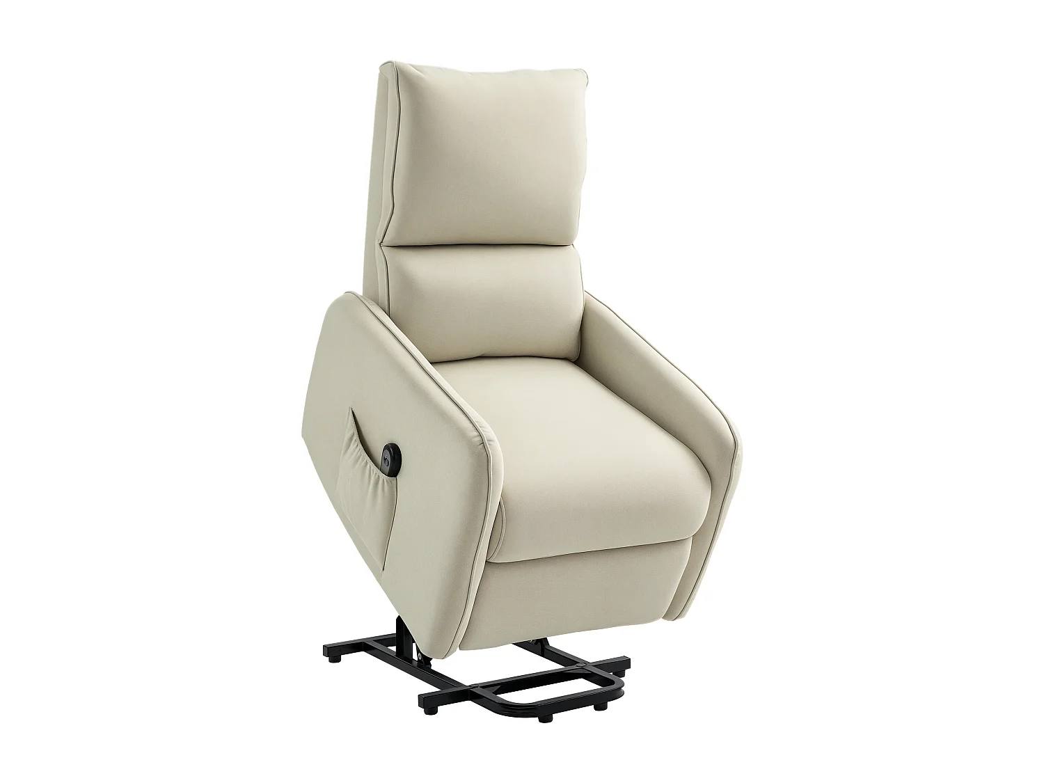 Poltrona alzapersona elettrica e reclinabile con telecomando beige