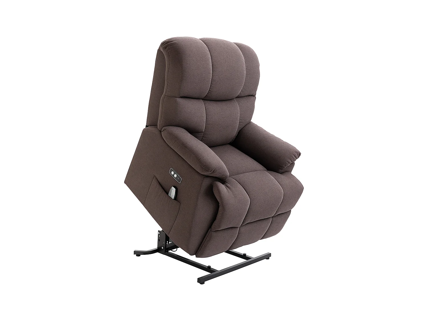 Poltrona relax elettrica e alzapersona marrone 84x96x100cm