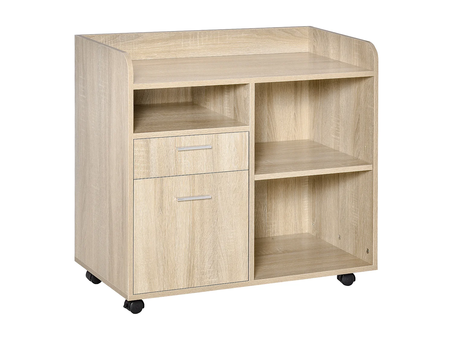 Mobile porta stampante ufficio multiuso rovere