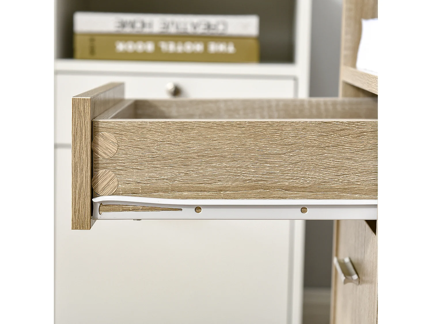 Mobile porta stampante ufficio multiuso rovere