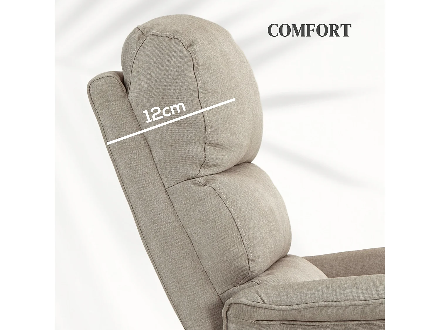 Poltrona alzapersona reclinabile con poggiapiedi e telecomando beige