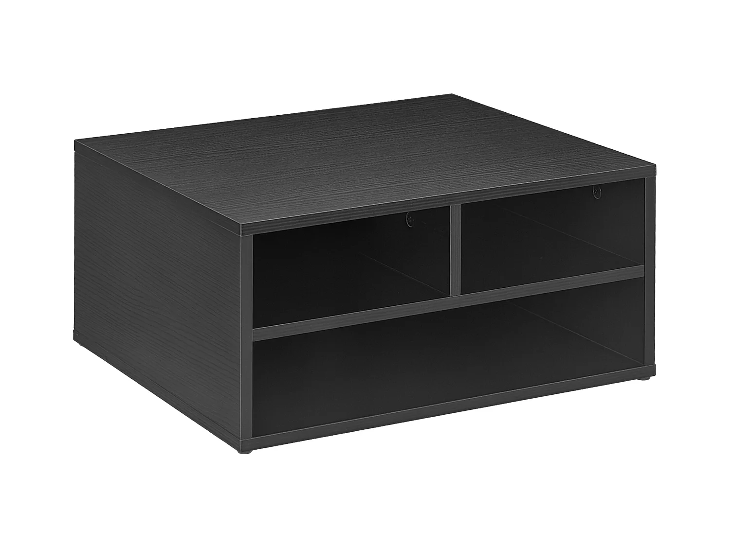 Mobile porta stampante con 3 ripiani aperti a 2 livelli nero