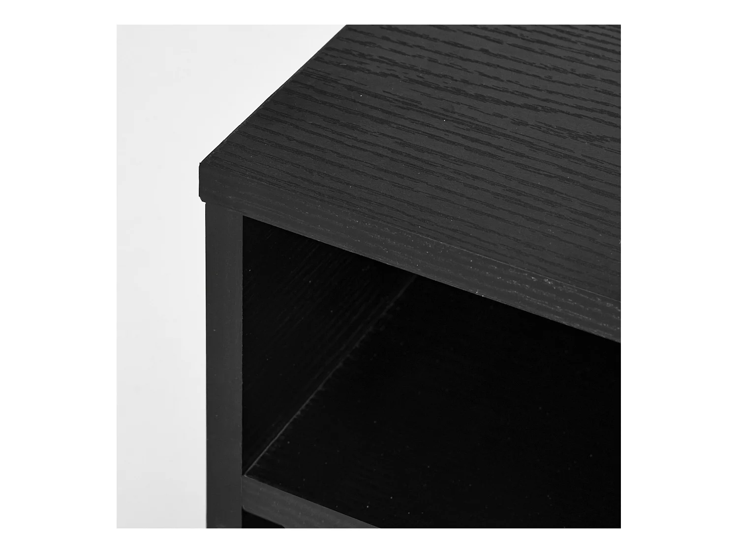 Mobile porta stampante con 3 ripiani aperti a 2 livelli nero