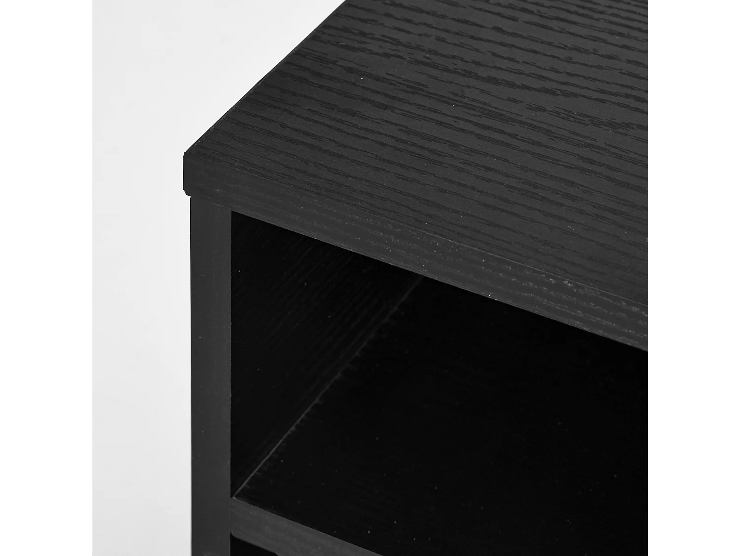 Mobile porta stampante con 3 ripiani aperti a 2 livelli nero