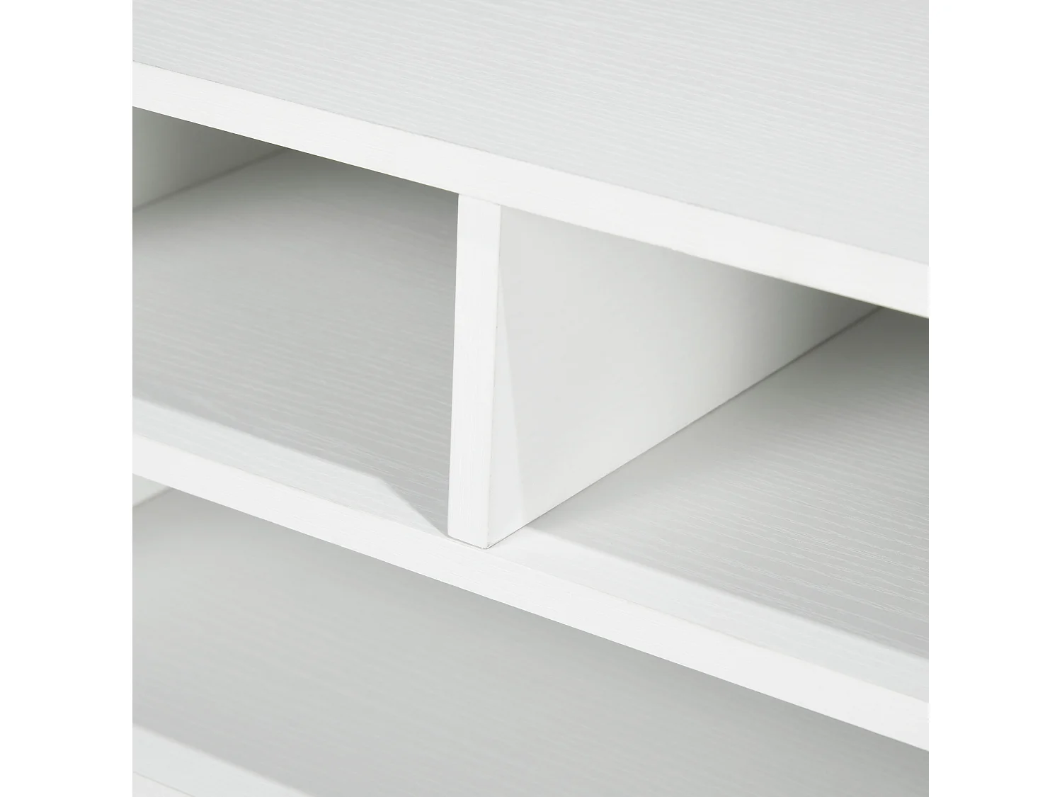 Mobile porta stampante con 3 ripiani aperti a 2 livelli bianco