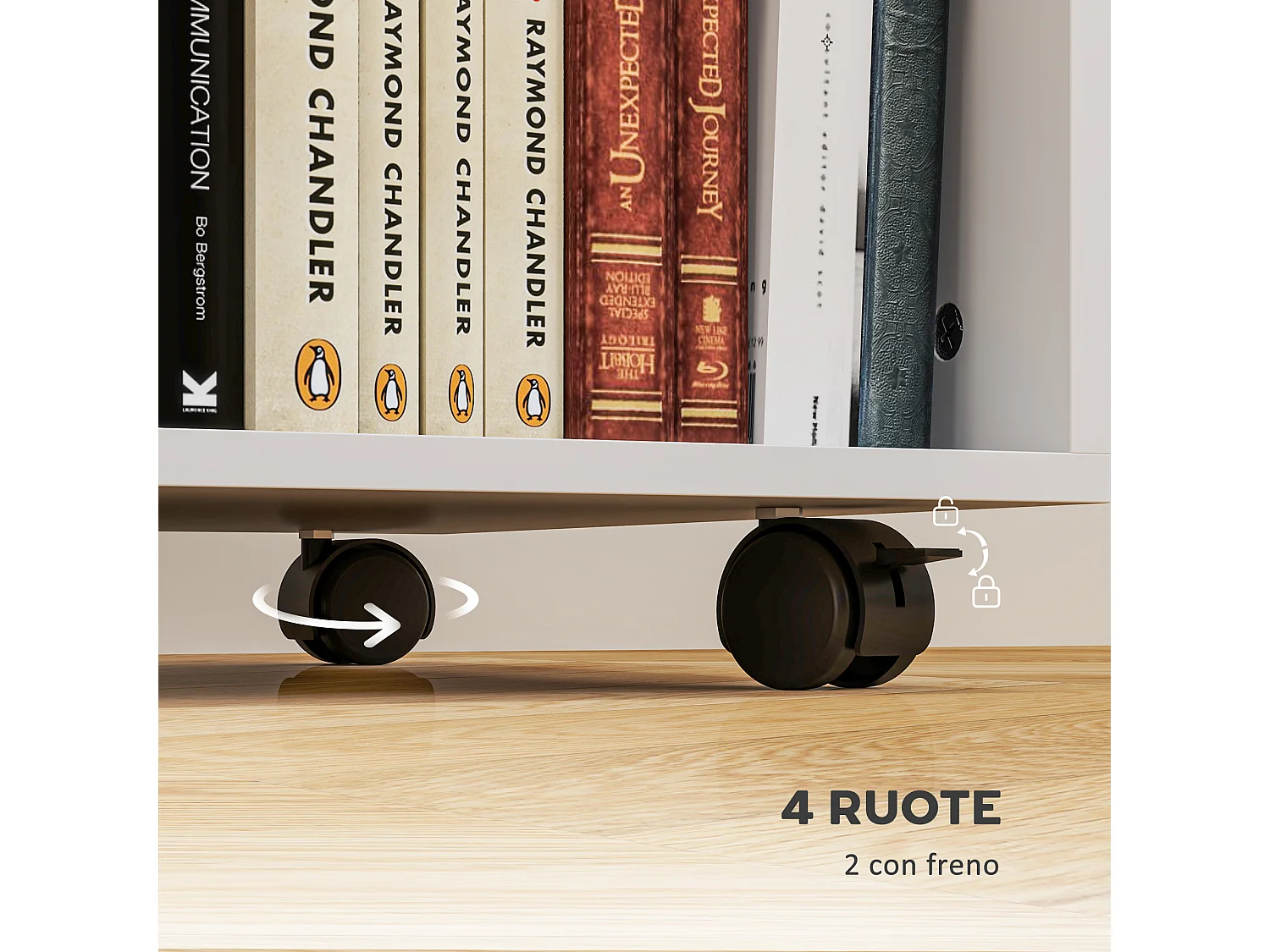 Cassettiera portadocumenti con 3 cassetti e serratura con chiavi