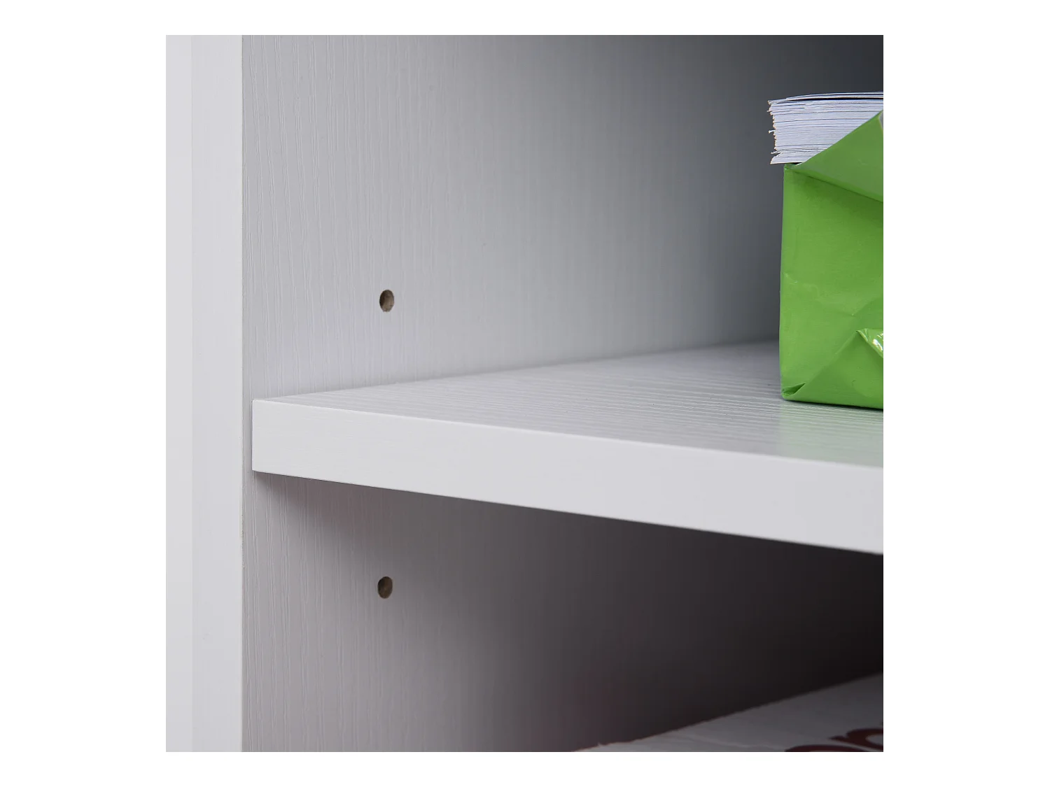 Mobile per stampante con 4 ruote e mensola in legno bianco