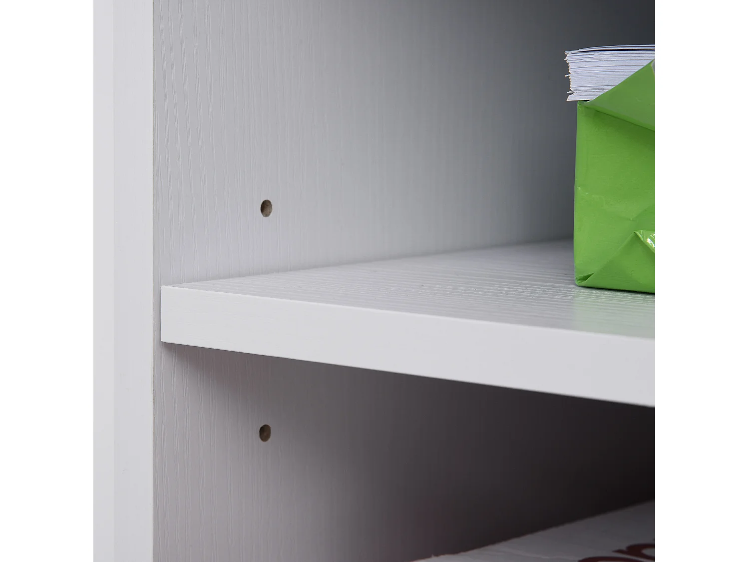 Mobile per stampante con 4 ruote e mensola in legno bianco