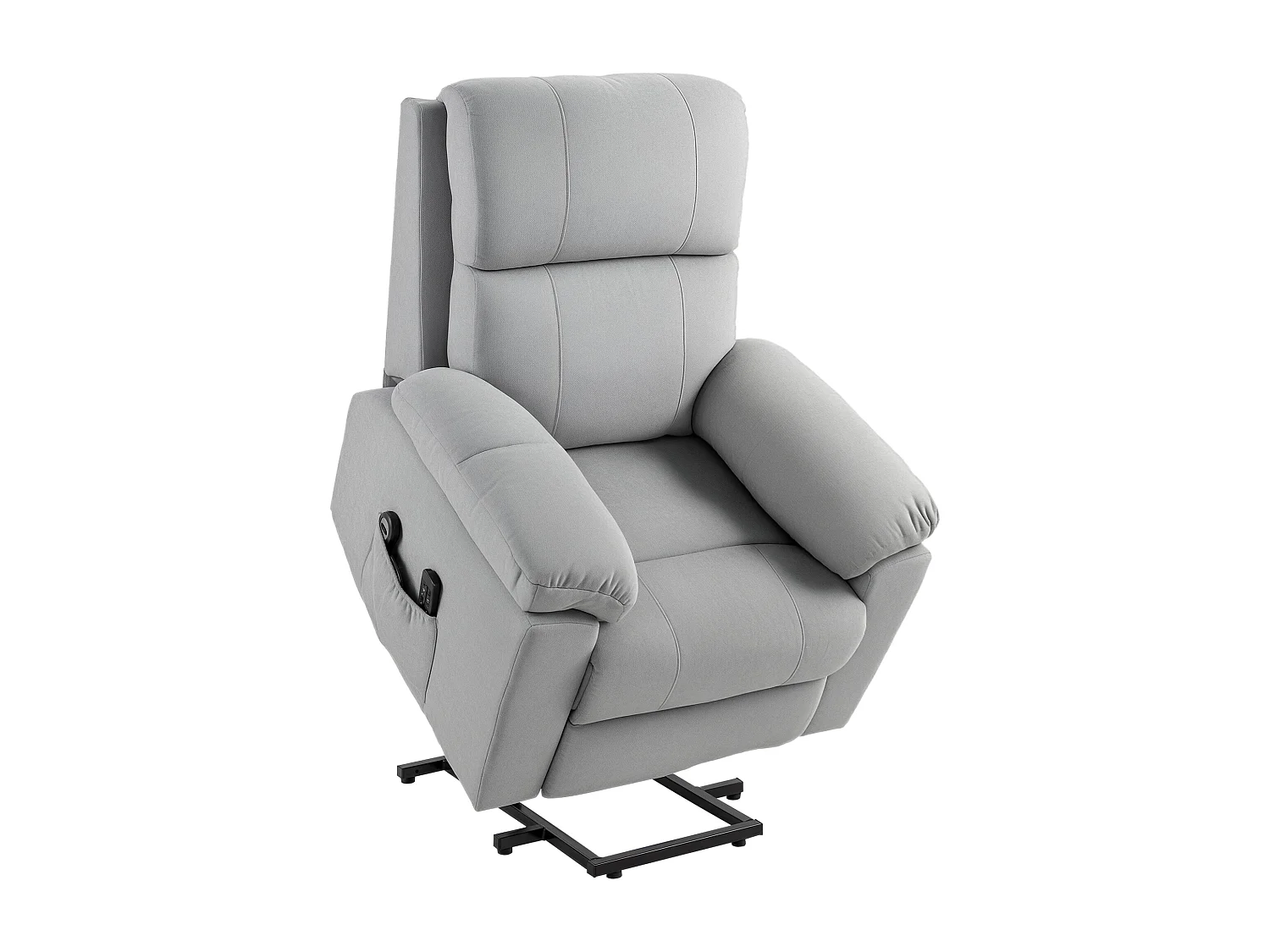 Poltrona alzapersona reclinabile a 135° con poggiapiedi grigio chiaro