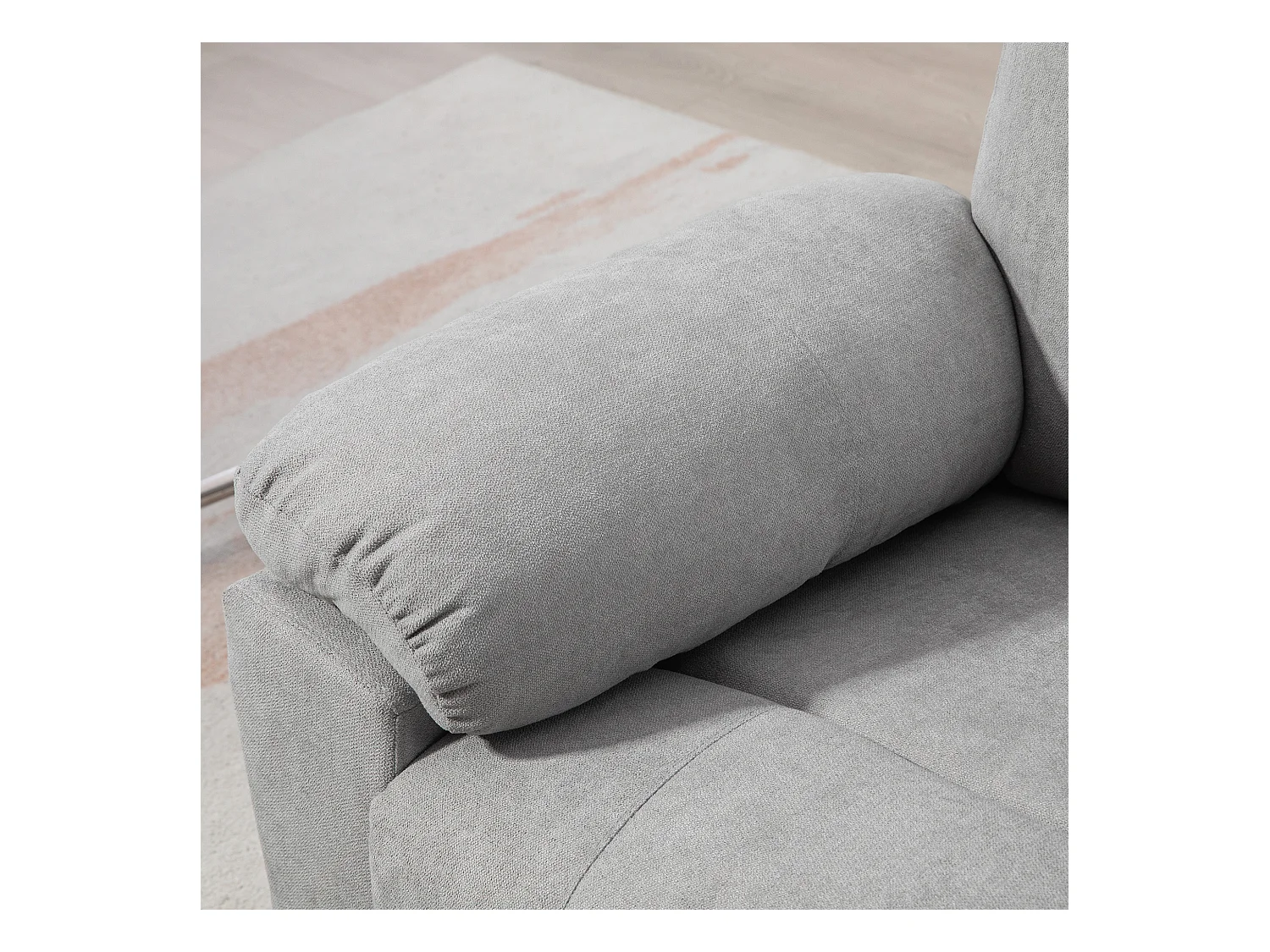 Poltrona alzapersona reclinabile a 135° con poggiapiedi grigio chiaro