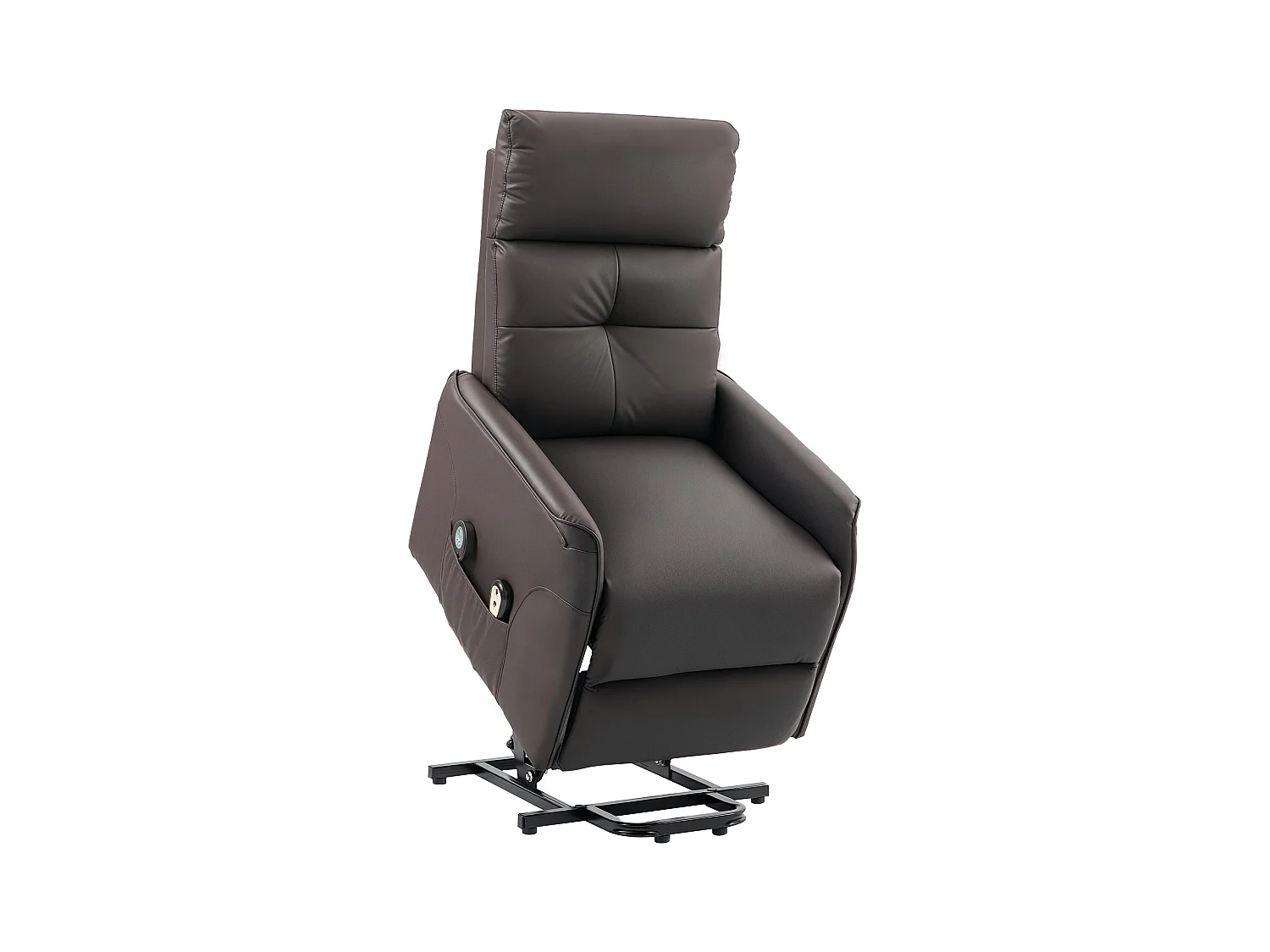Poltrona alzapersona reclinabile con massaggio e riscaldamento marrone