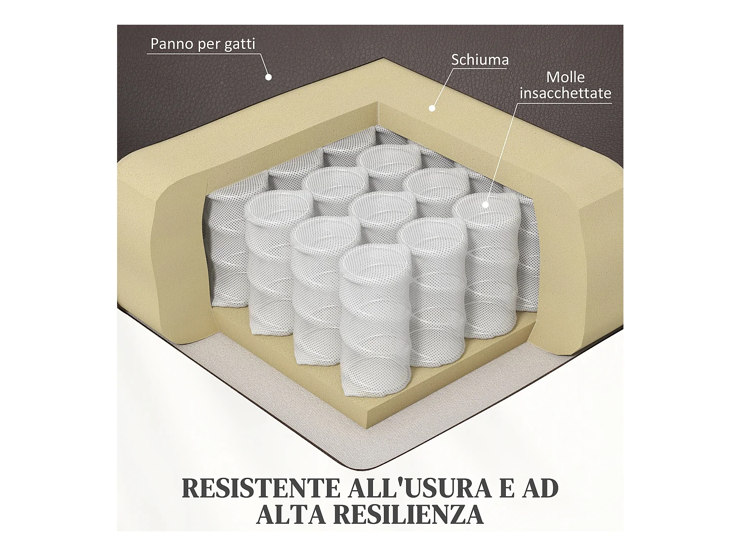 Poltrona alzapersona reclinabile con massaggio e riscaldamento marrone