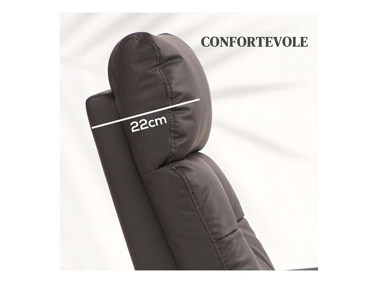 Poltrona alzapersona reclinabile con massaggio e riscaldamento marrone