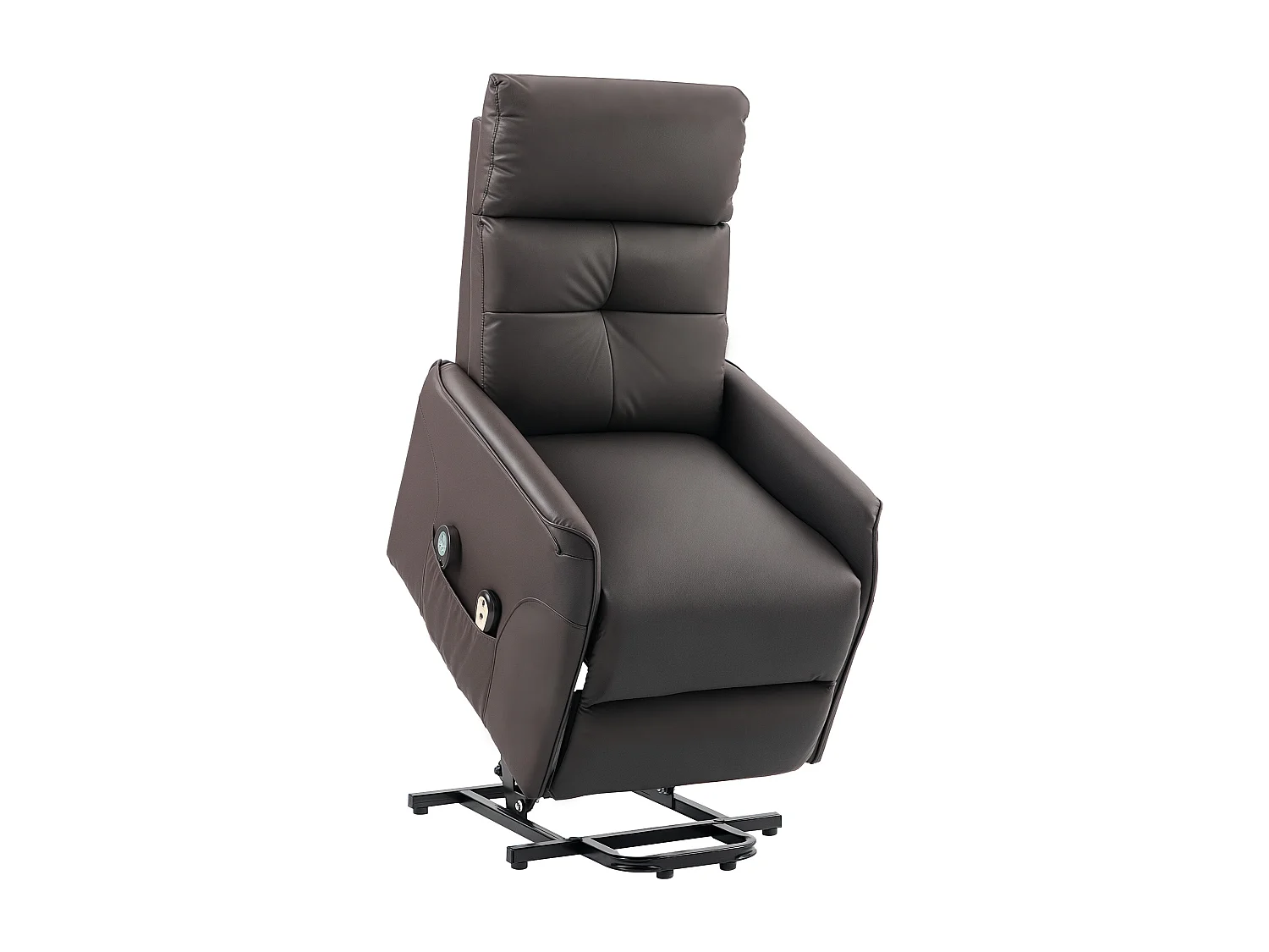 Poltrona alzapersona reclinabile con massaggio e riscaldamento marrone