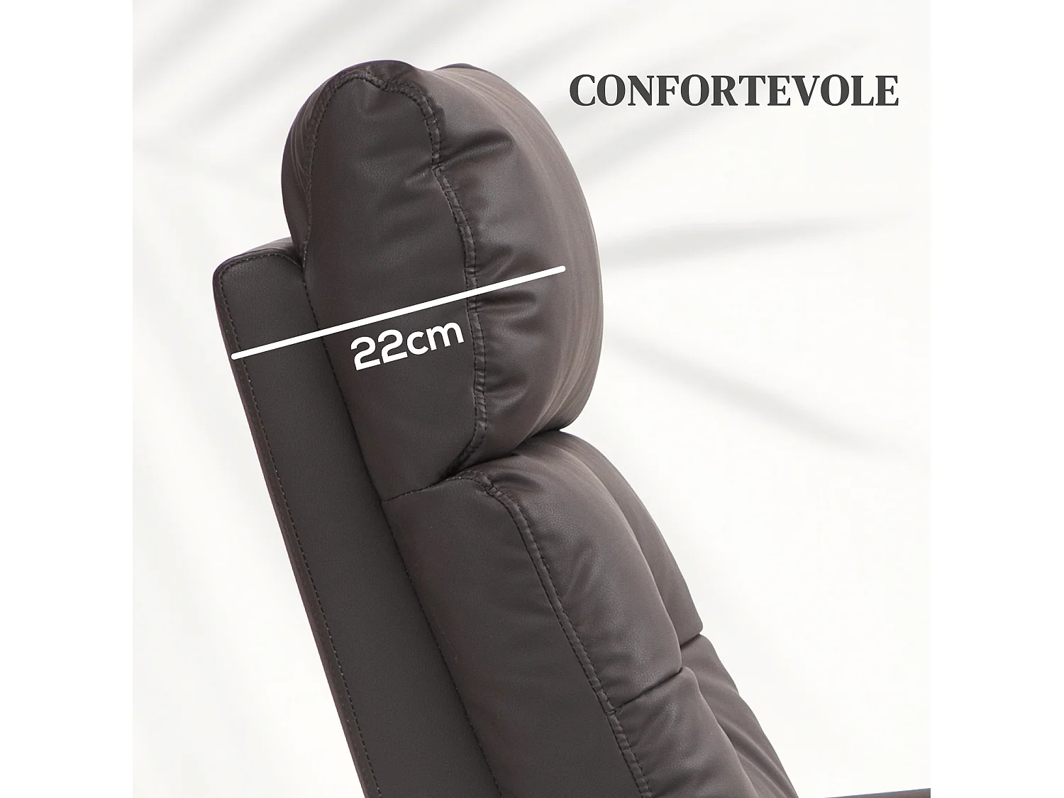 Poltrona alzapersona reclinabile con massaggio e riscaldamento marrone