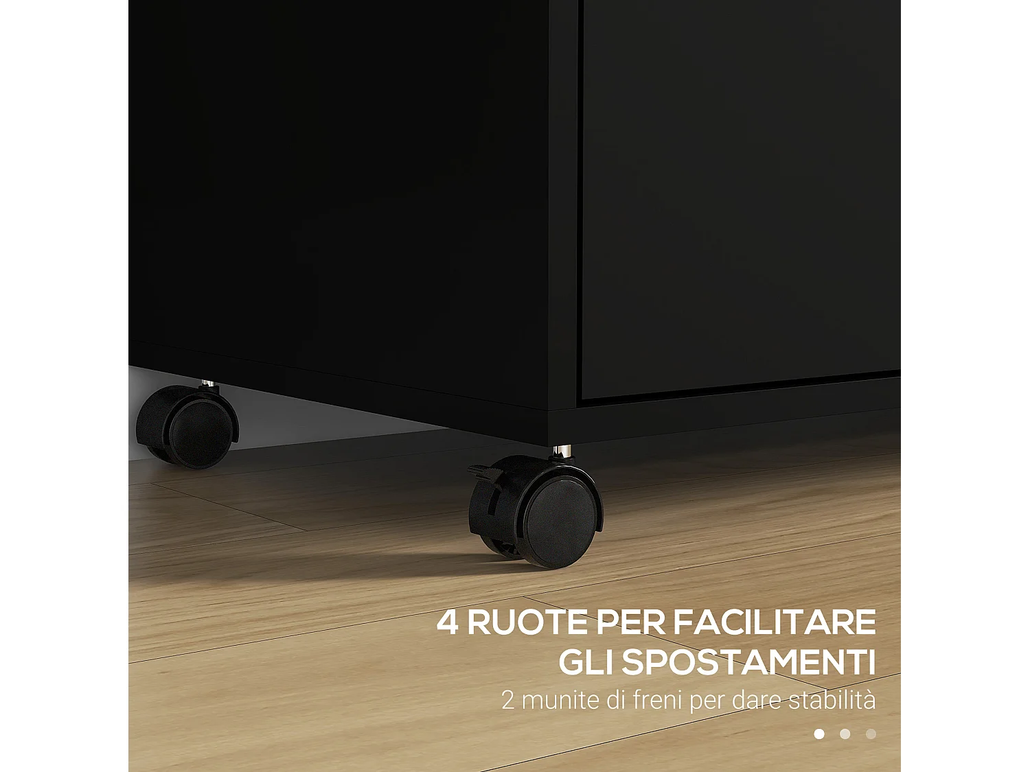 Mobile porta stampante per ufficio in truciolato 80x40x66cm