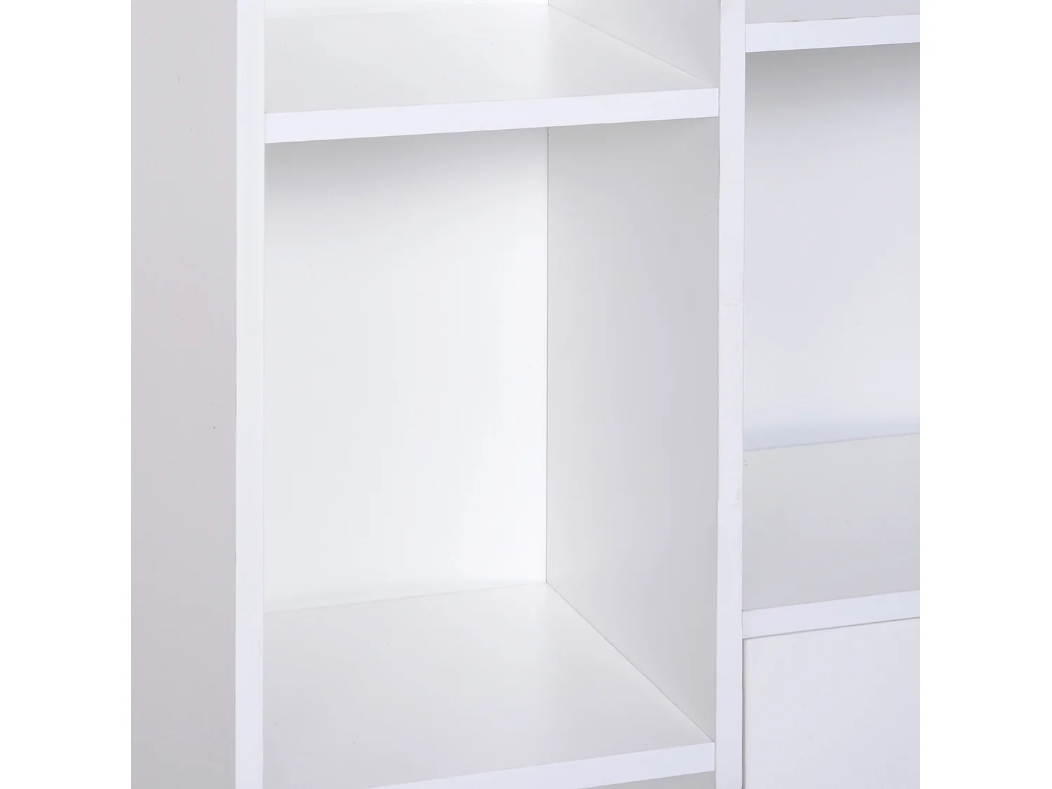 Libreria con piedini in legno di pino bianco 80x23.5x123cm