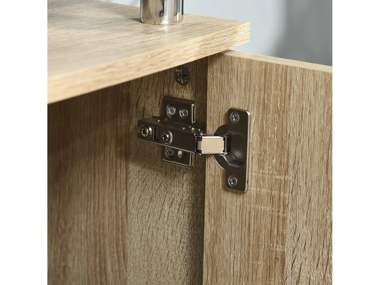 Mobile tv moderno con 2 armadietti in mdf 105x40x55cm quercia