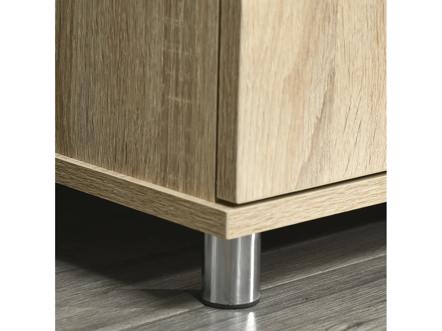 Mobile tv moderno con 2 armadietti in mdf 105x40x55cm quercia