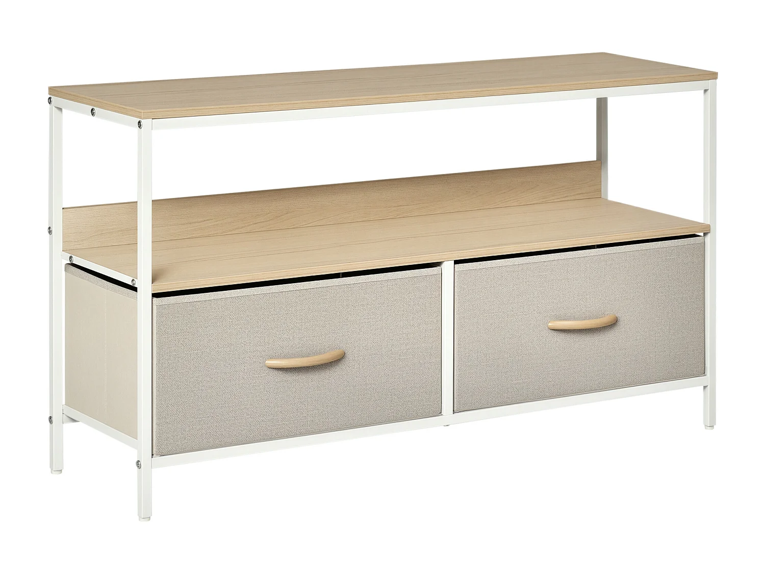 Mobile porta tv da 47&nbsp; con cassetti pieghevoli e ripiano aperto