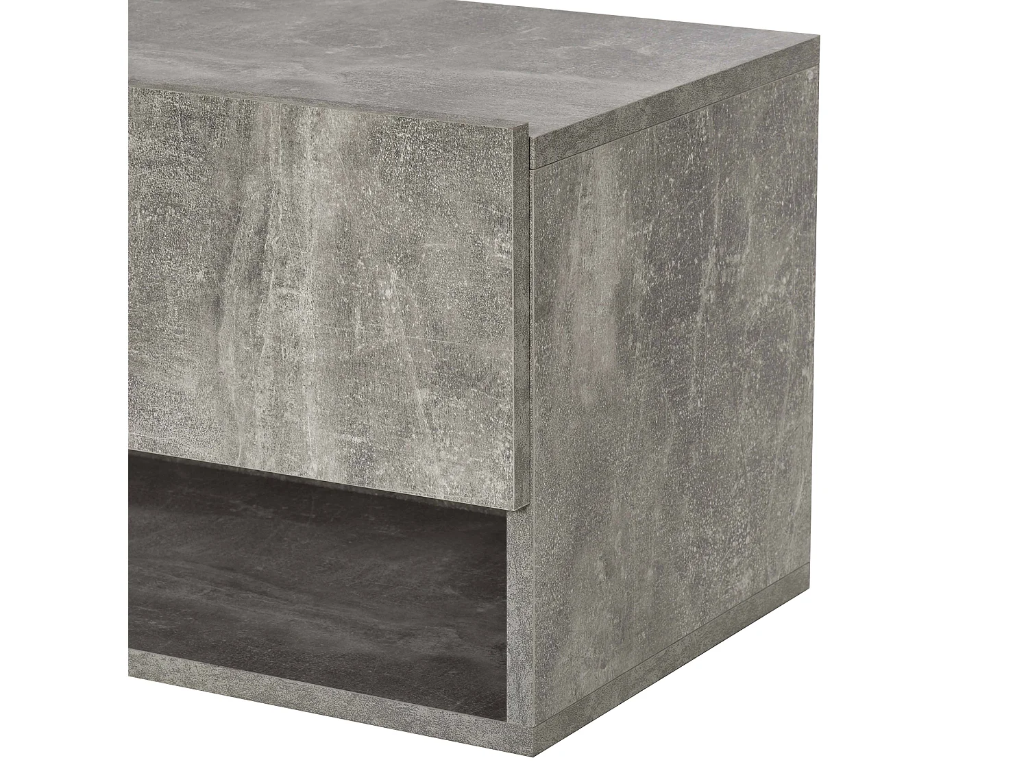 Mobile porta tv sospeso con 4 vani a ribalta legno grigio