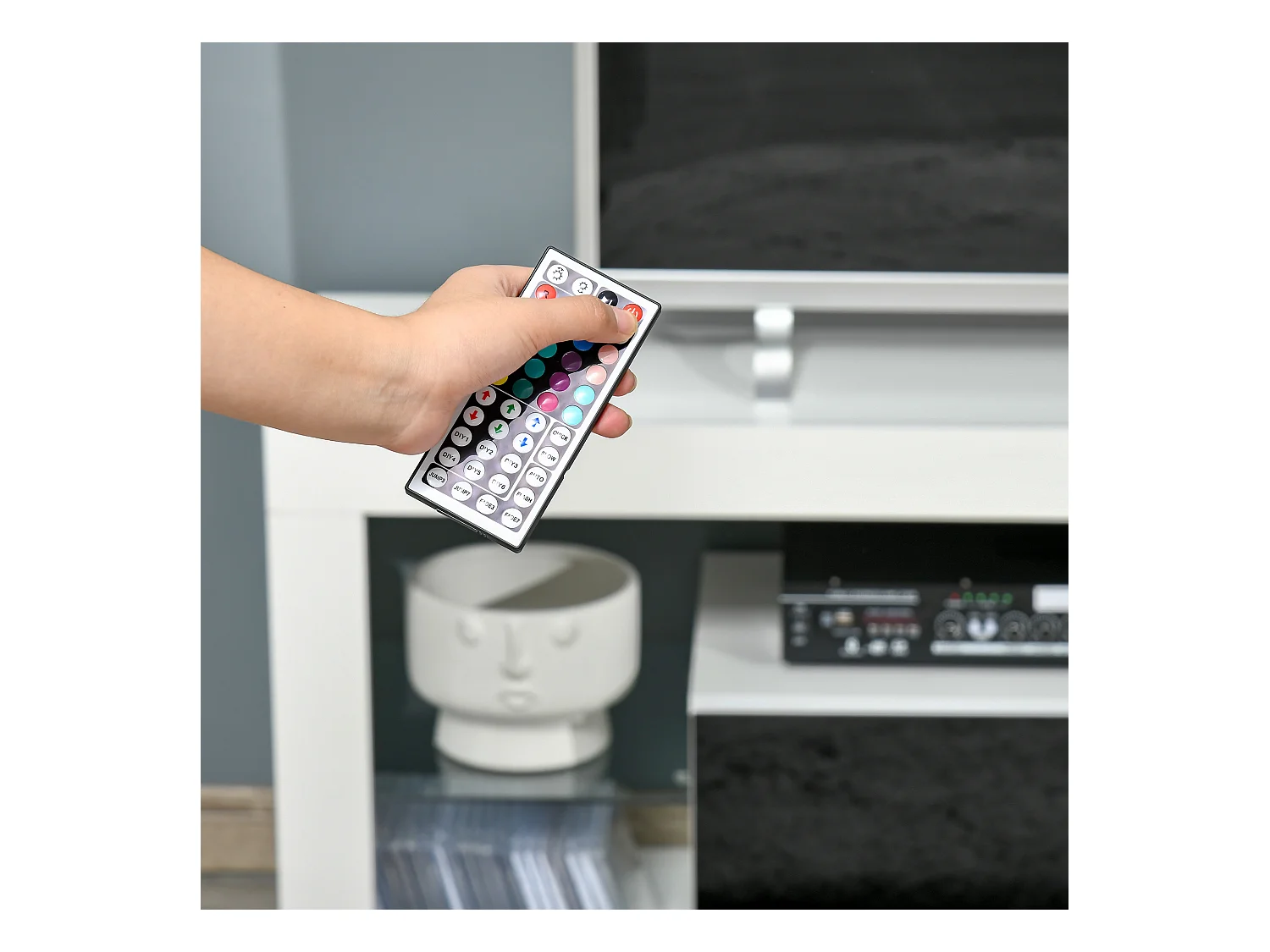 Mobile porta tv con luci led colorate per televisioni 55 pollice