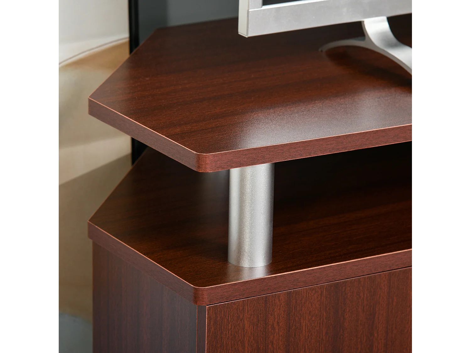 Mobile porta tv fino a 55" 2 vani con ante marrone