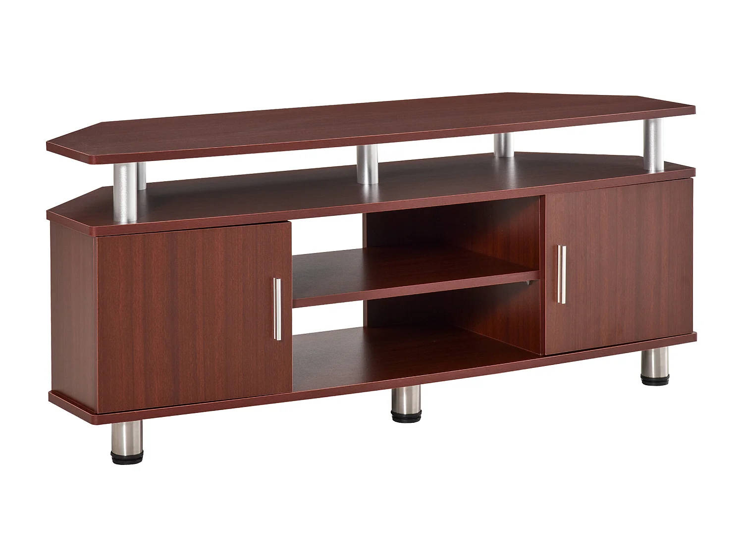 Mobile porta tv fino a 55" 2 vani con ante marrone