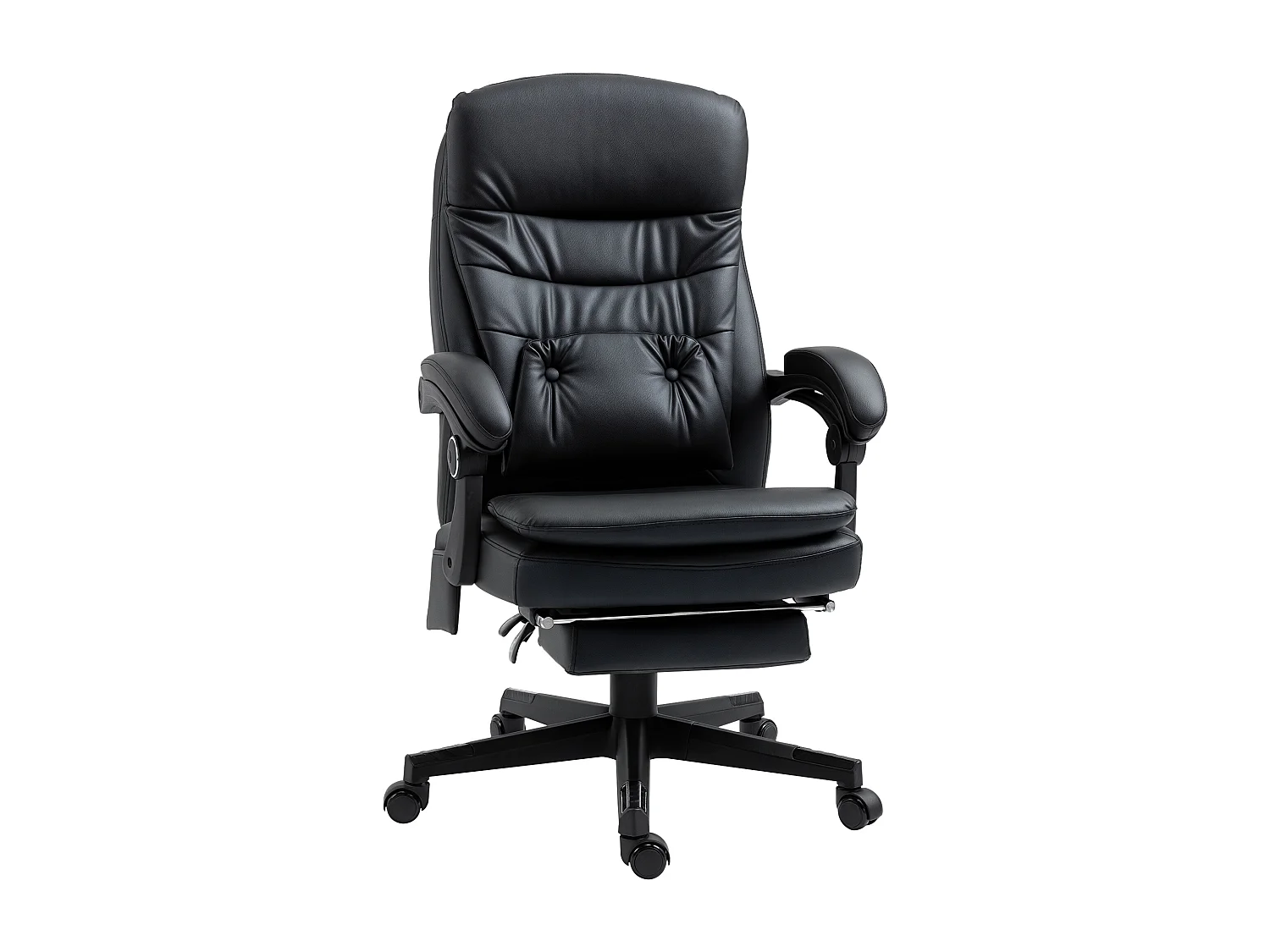 Sedia da ufficio massaggiante similpelle con presa usb nero