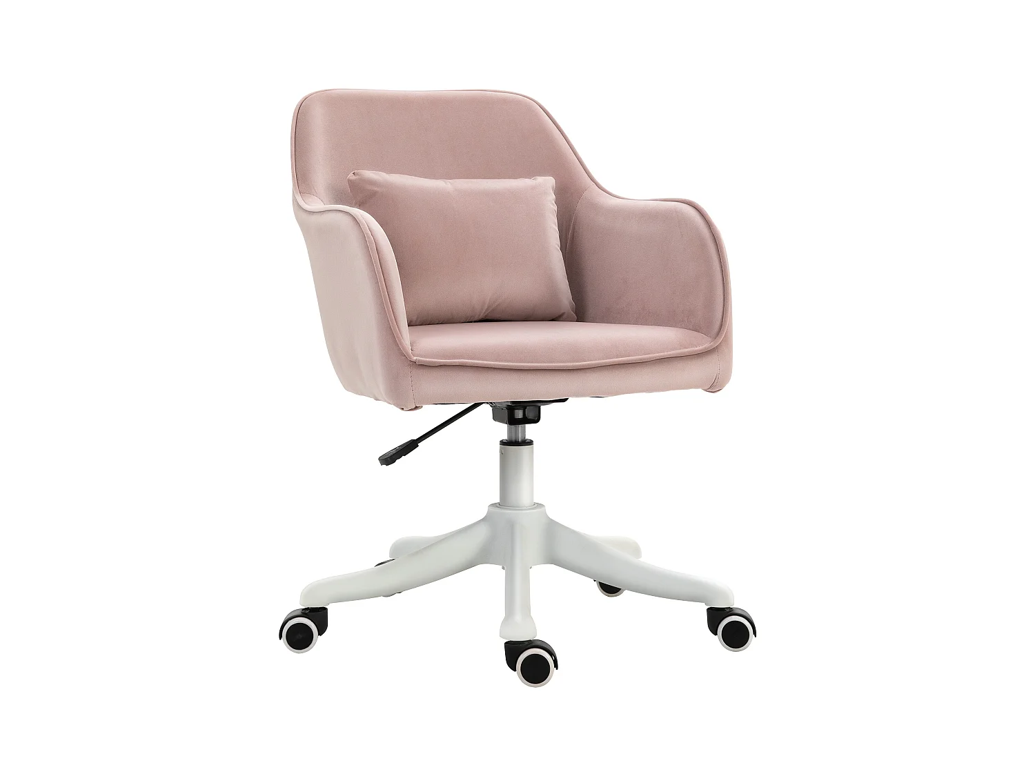 Sedia da ufficio massaggiante a 2 punti in tessuto con cuscino rosa