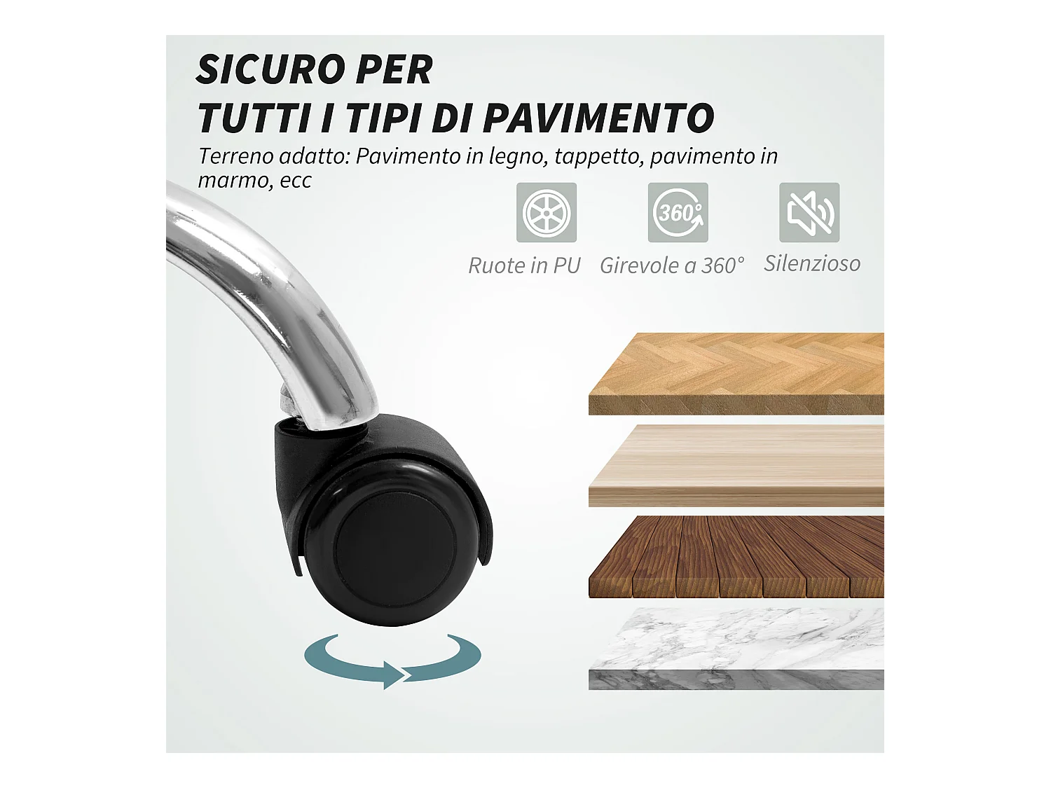 Sedia da ufficio massaggiante riscaldata e reclinabile grigio