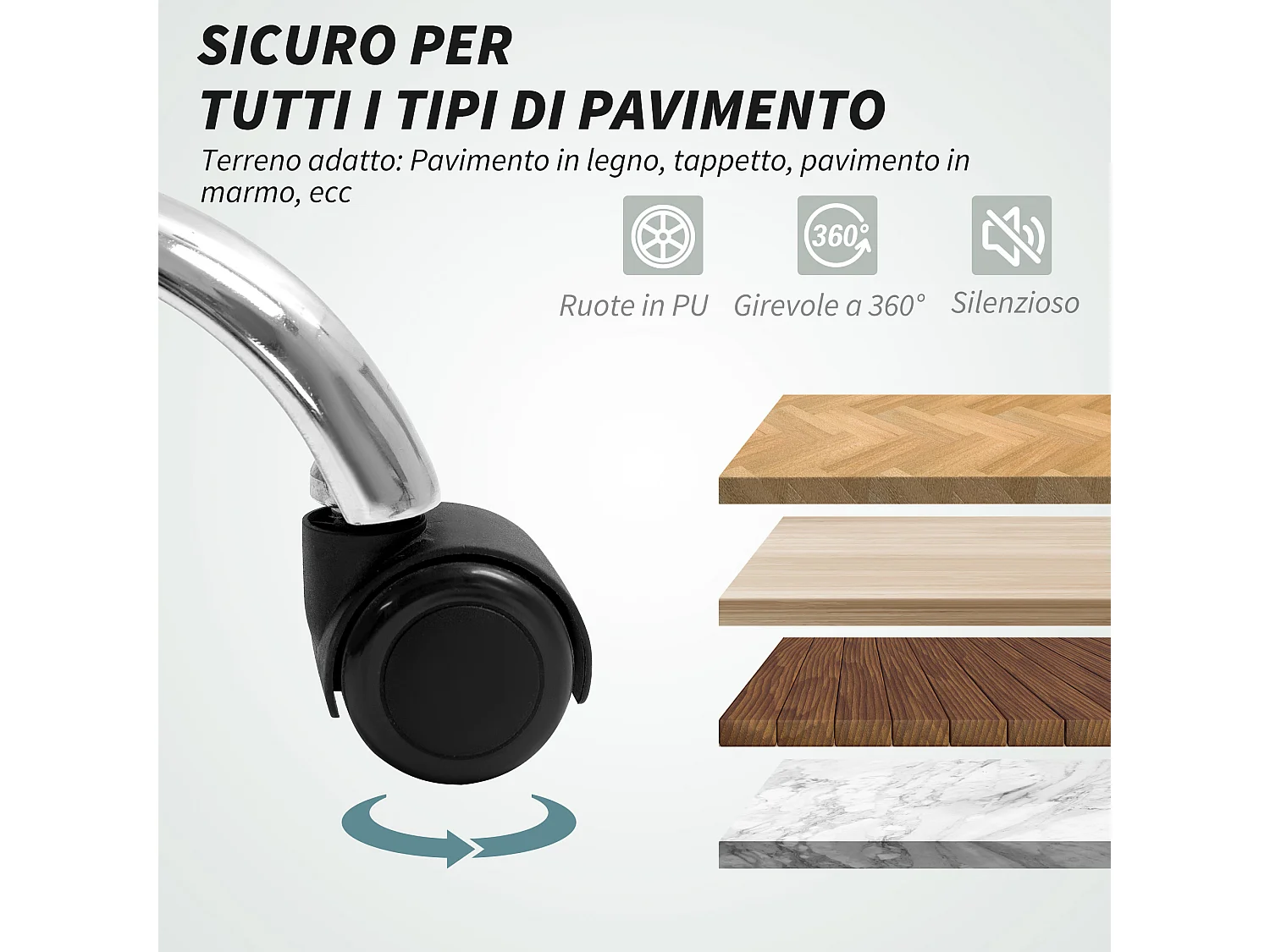 Sedia da ufficio massaggiante riscaldata e reclinabile grigio