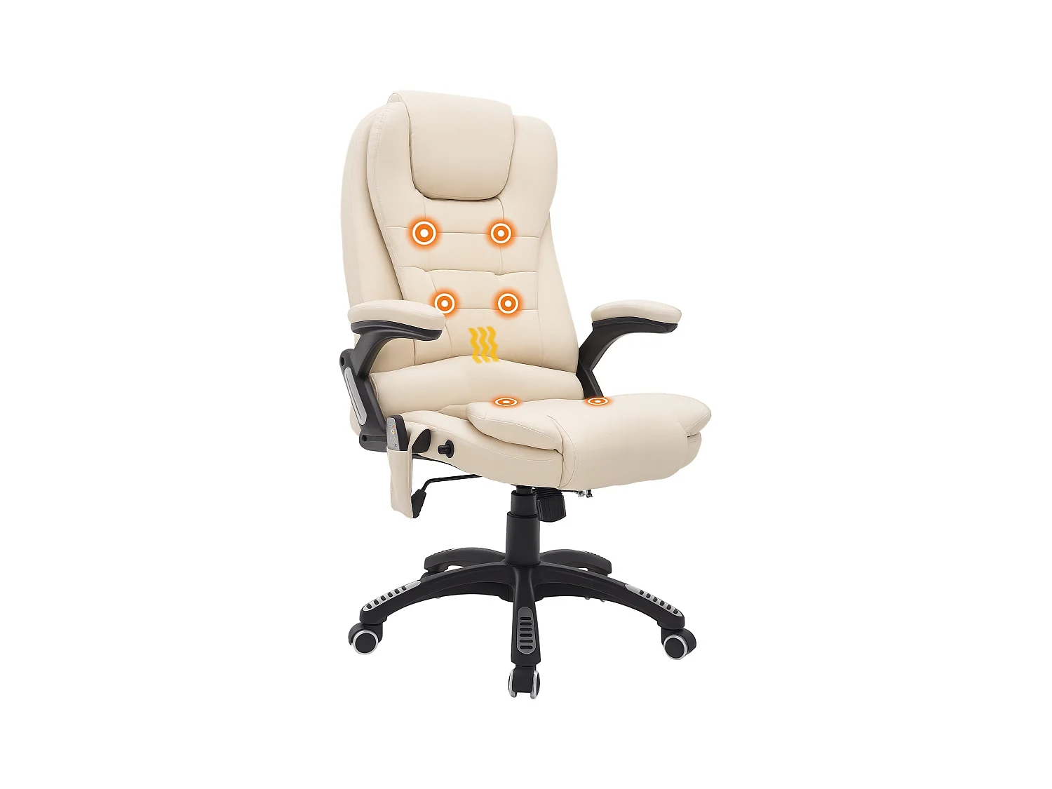 Poltrona massaggiante da ufficio a 6 punti in pu beige