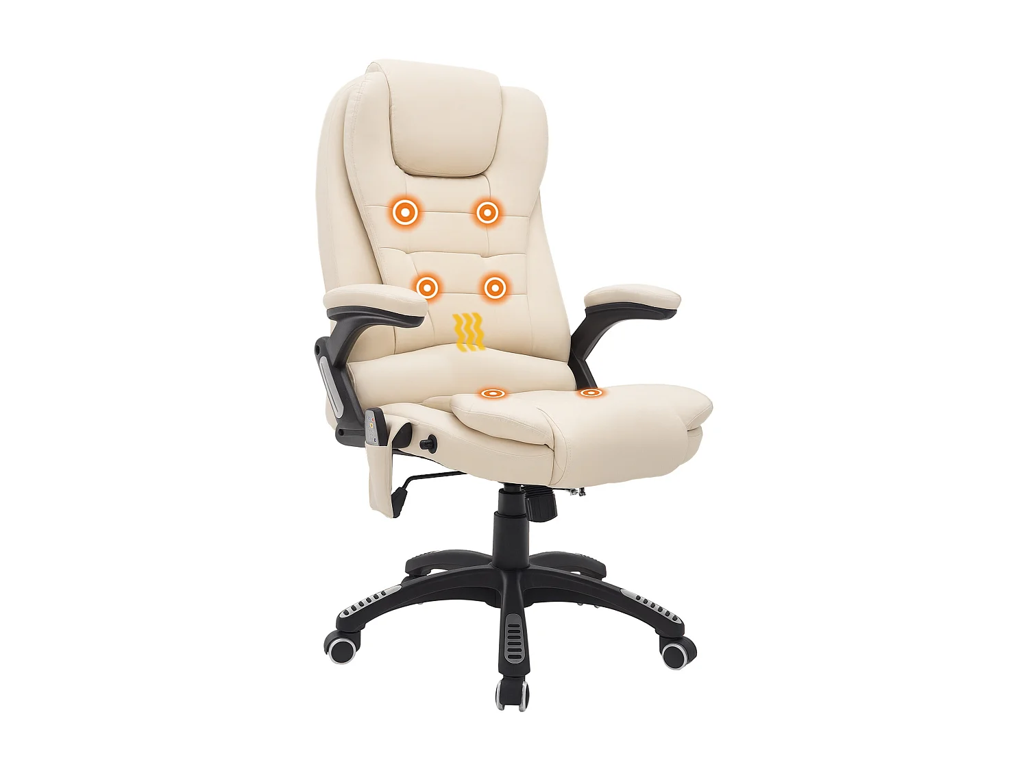 Poltrona massaggiante da ufficio a 6 punti in pu beige