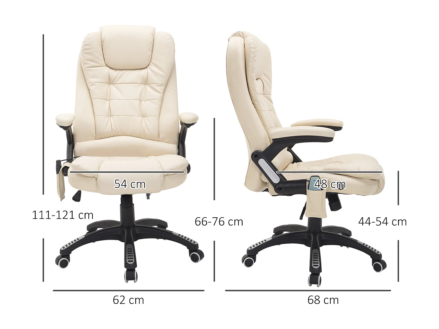 Poltrona massaggiante da ufficio a 6 punti in pu beige