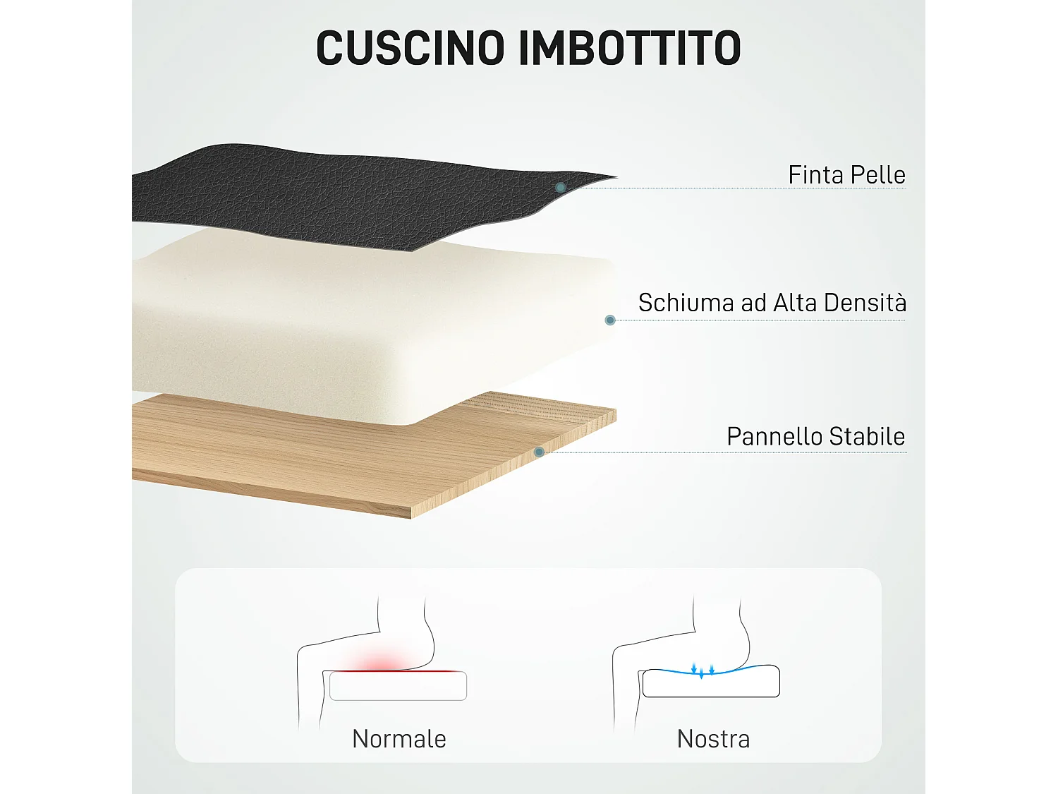 Sedia da ufficio massaggiante riscaldata e reclinabile pelle pu nero