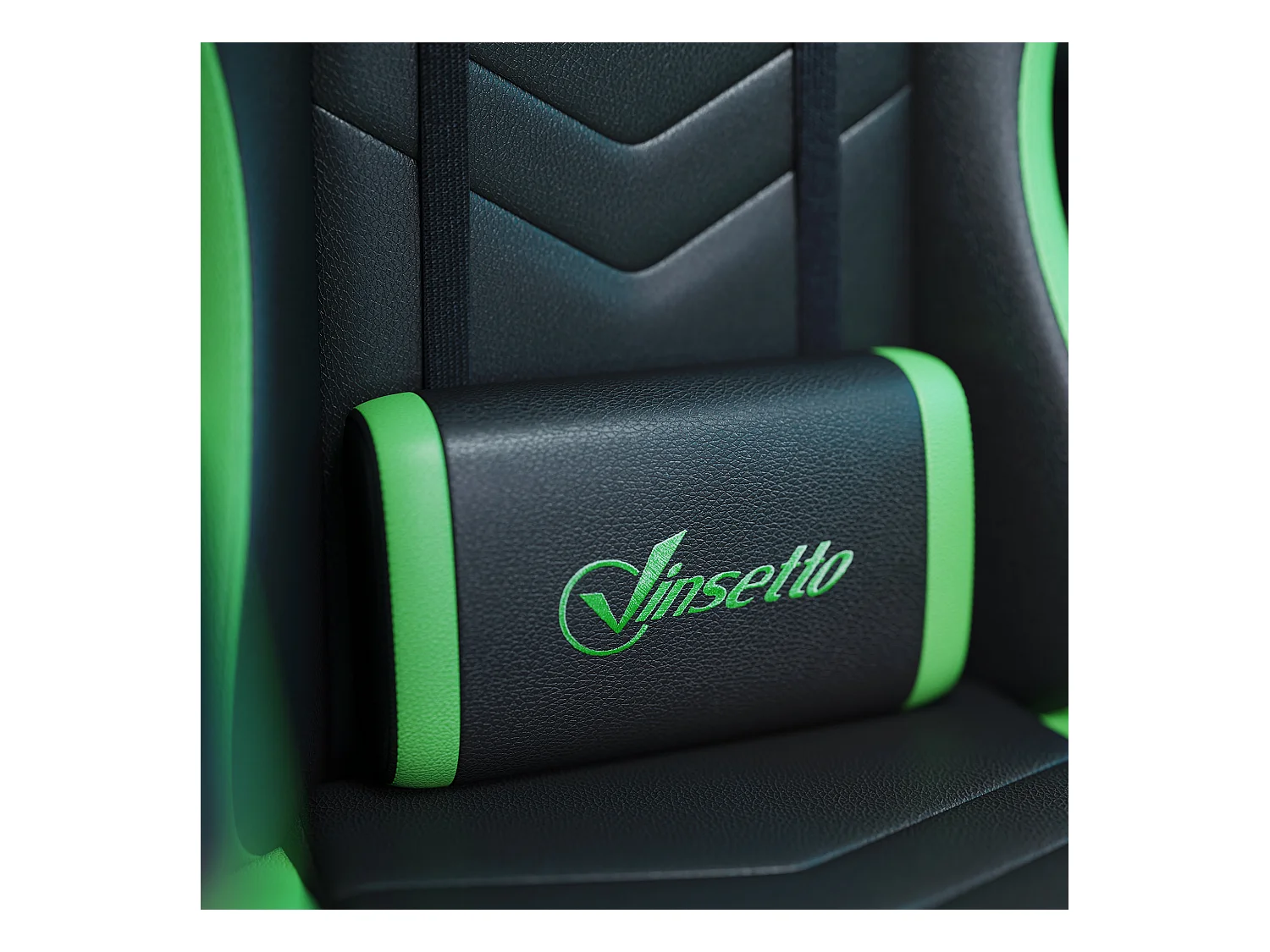 Sedia gaming altezza regolabile con schienale reclinabile nero verde